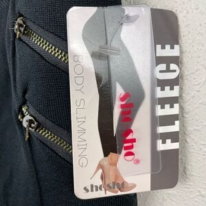 NWT ShoSho Body Slimming Capri Fleece Leggings One Size